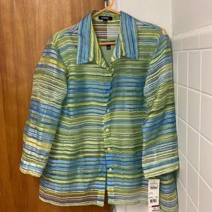 Elementz NWT!  Dressy tank for underneath/ Sheer 3/4 length sleeve top.